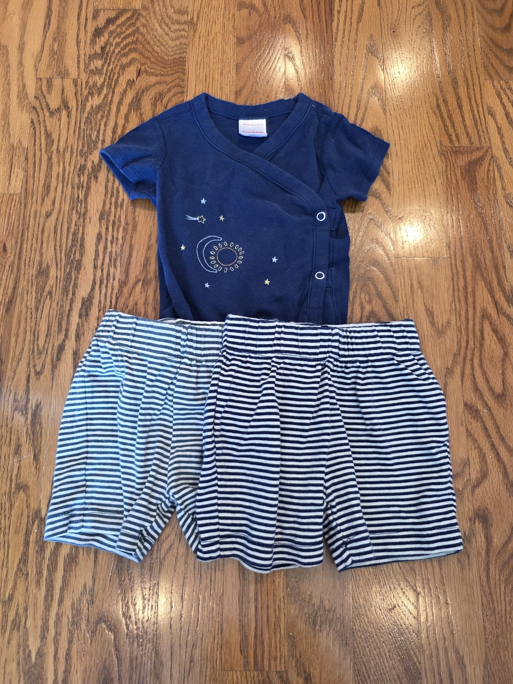 Hanna Andersson Navy Infant Wrap Bodysuit